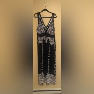 Empire waist v neck maxi dress